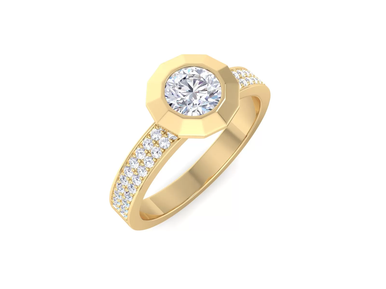 0.5Ct Round diamond engagement ring