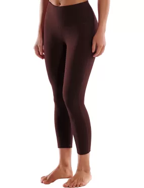 22" High Waist Side Line Capris mahoganymaroon