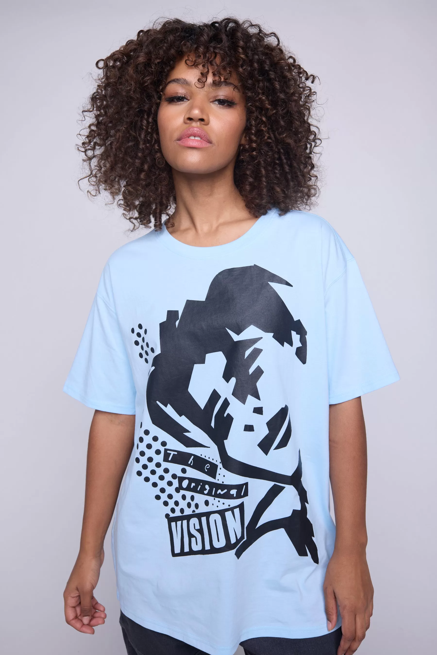 80's Retro T-Shirt- Blue Cloud