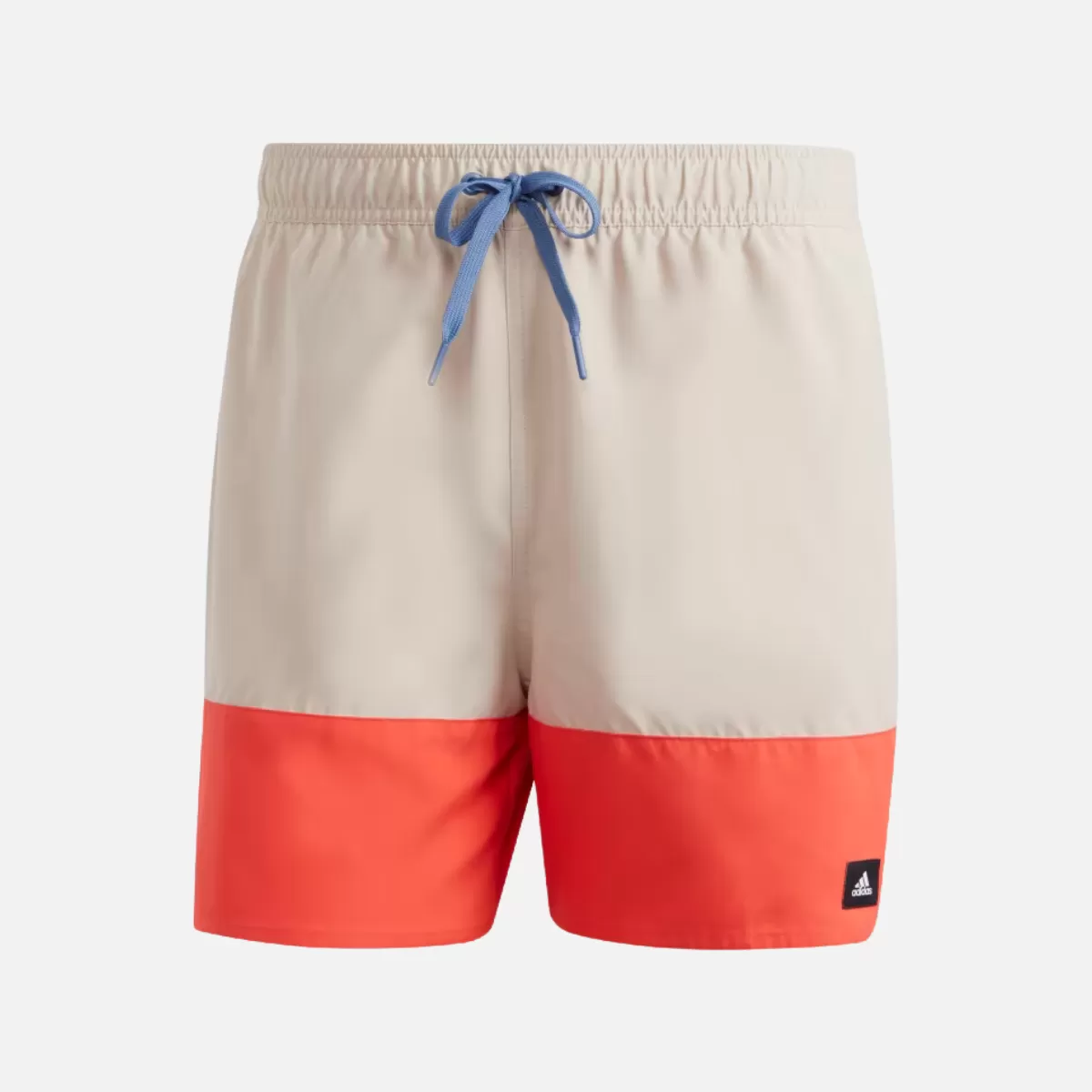 Adidas Colorblock Men's Swim Shorts -Wonder Beige/Bright Red