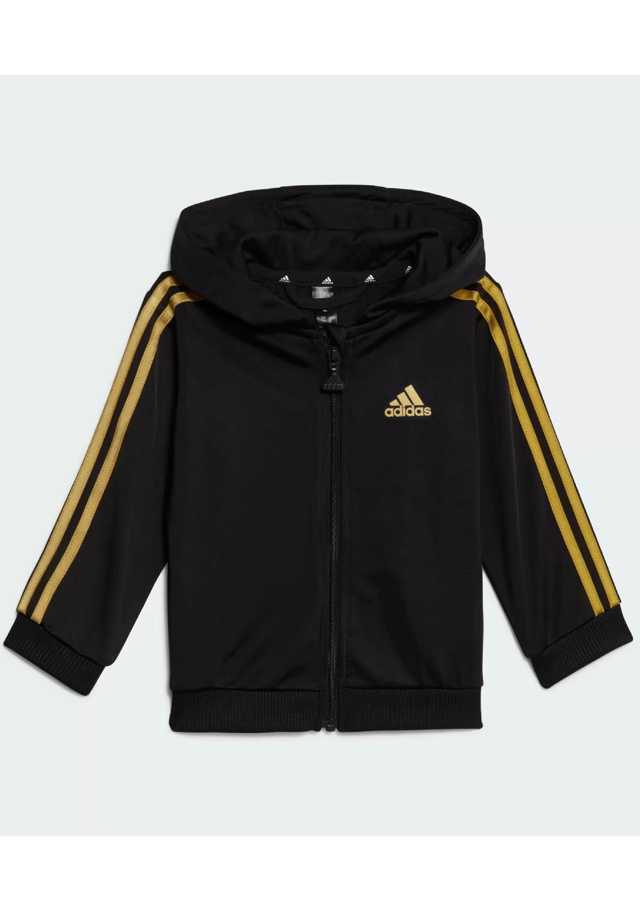 Adidas Infants Essentials Shiny Hooded Tracksuit <BR> HR5874