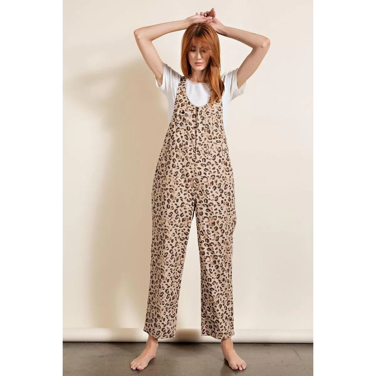 Animal/leopard Printed Jumpsuit