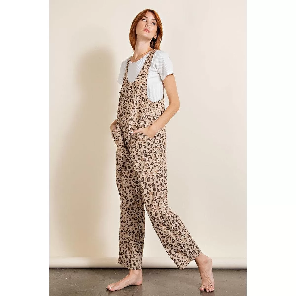 Animal/leopard Printed Jumpsuit