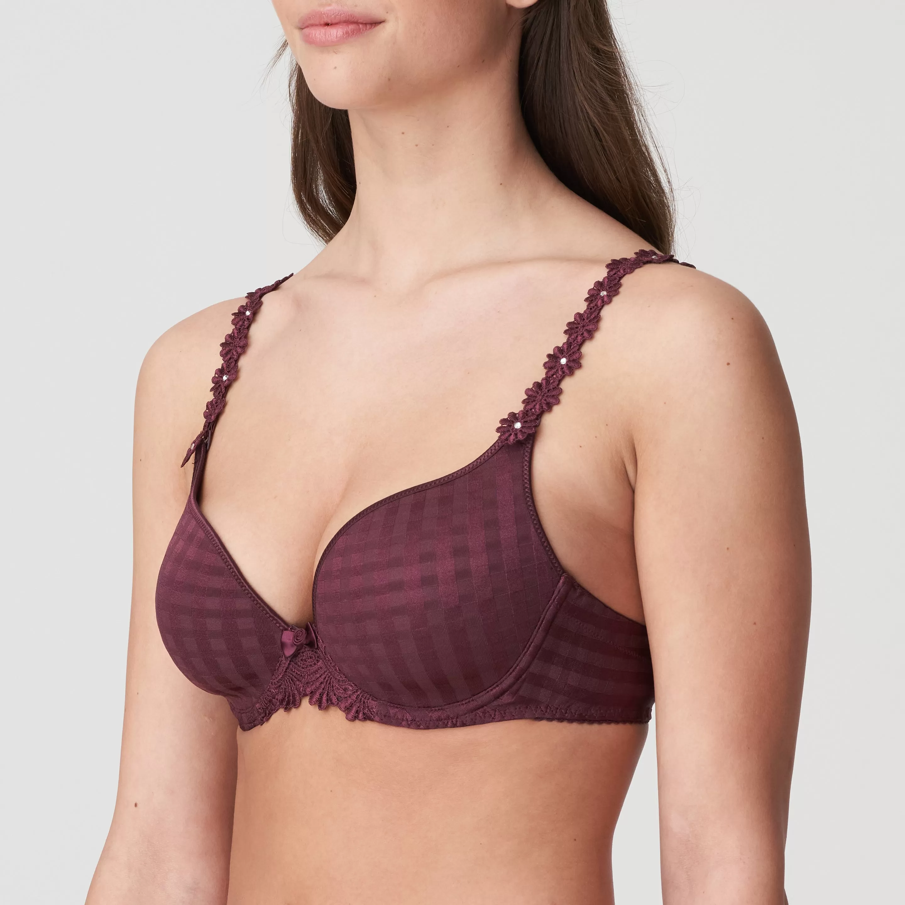 Avero Heart Shape Bra | Wine