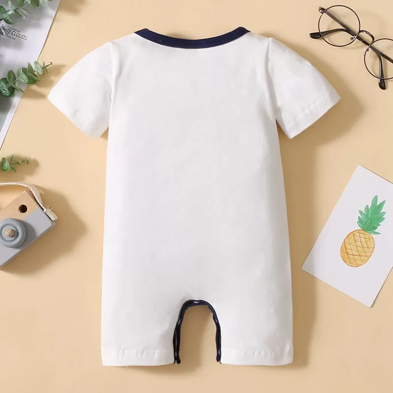 Baby Boys Letters Bow Jumpsuits