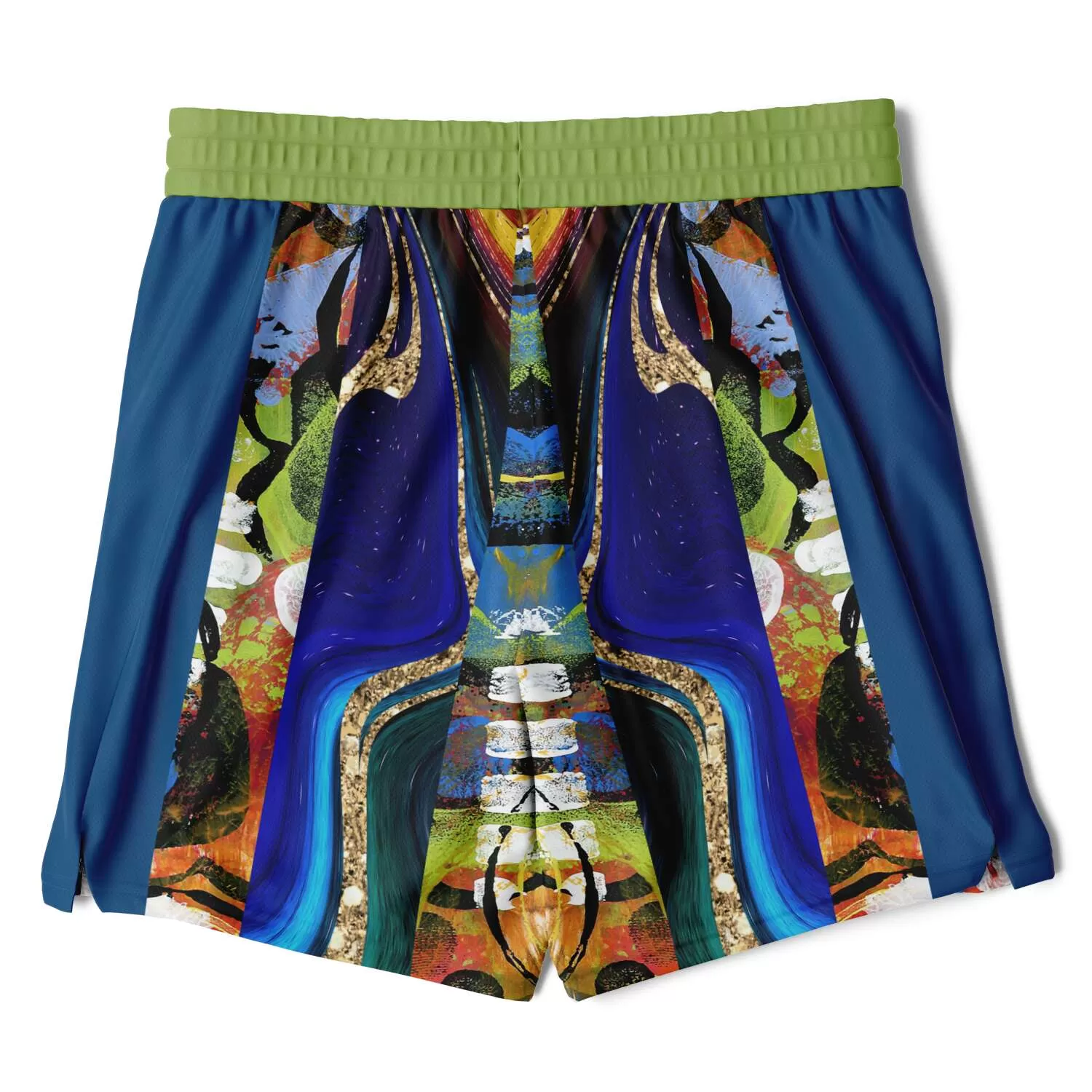 Barcelona Blue Marble Swirl Compression Activity Shorts