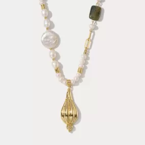 Baroque Daisy Bud Pearl Necklace