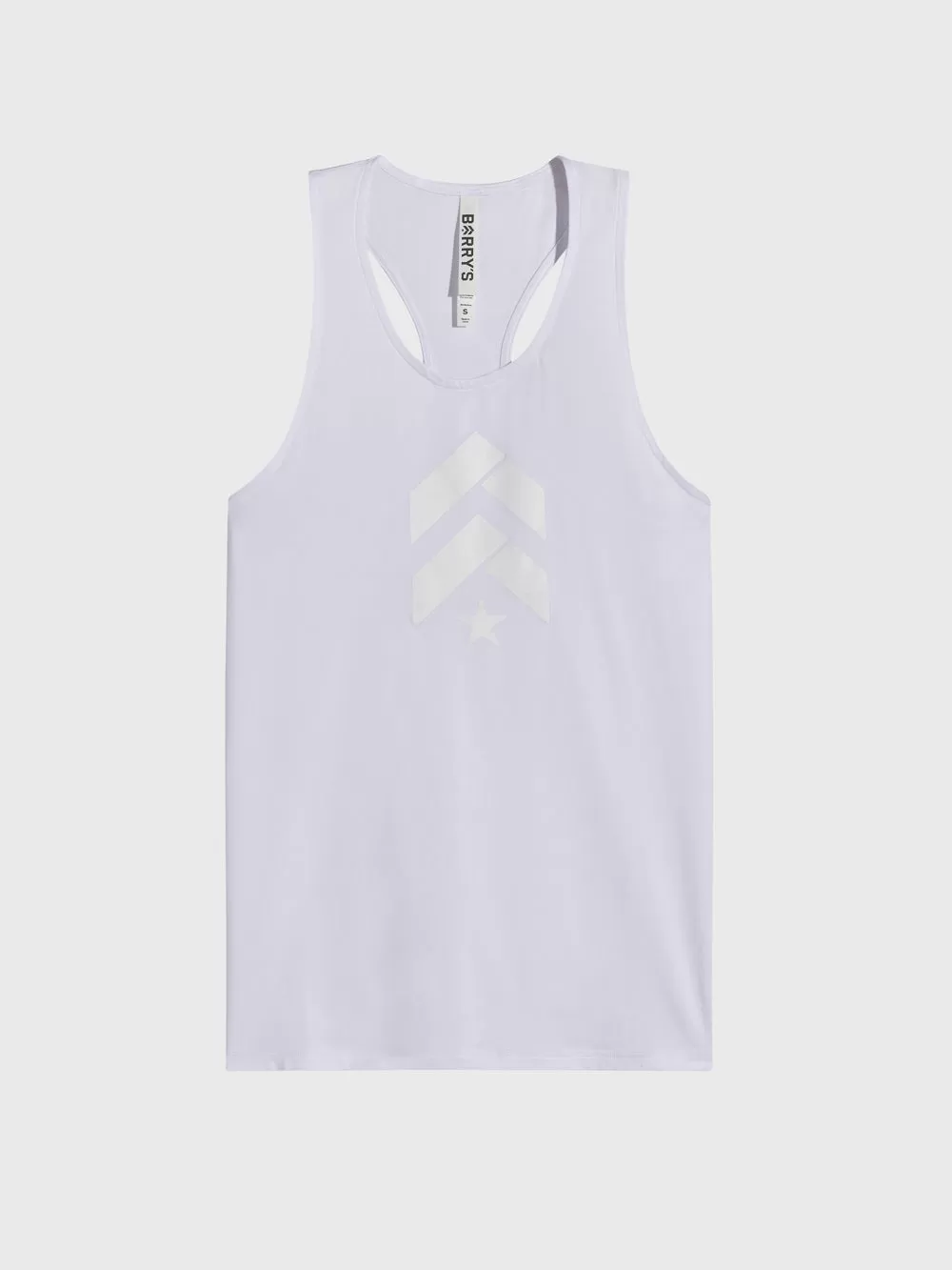 BARRY'S WHITE RACER TANK