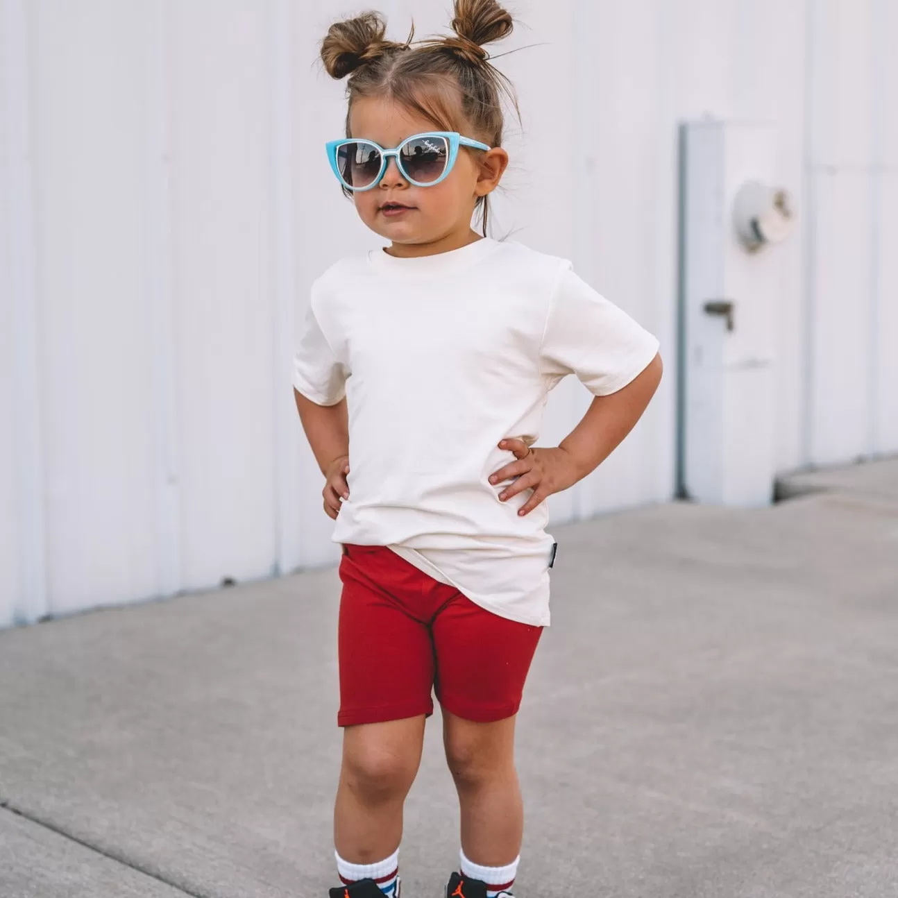 BIKER SHORTS- Red