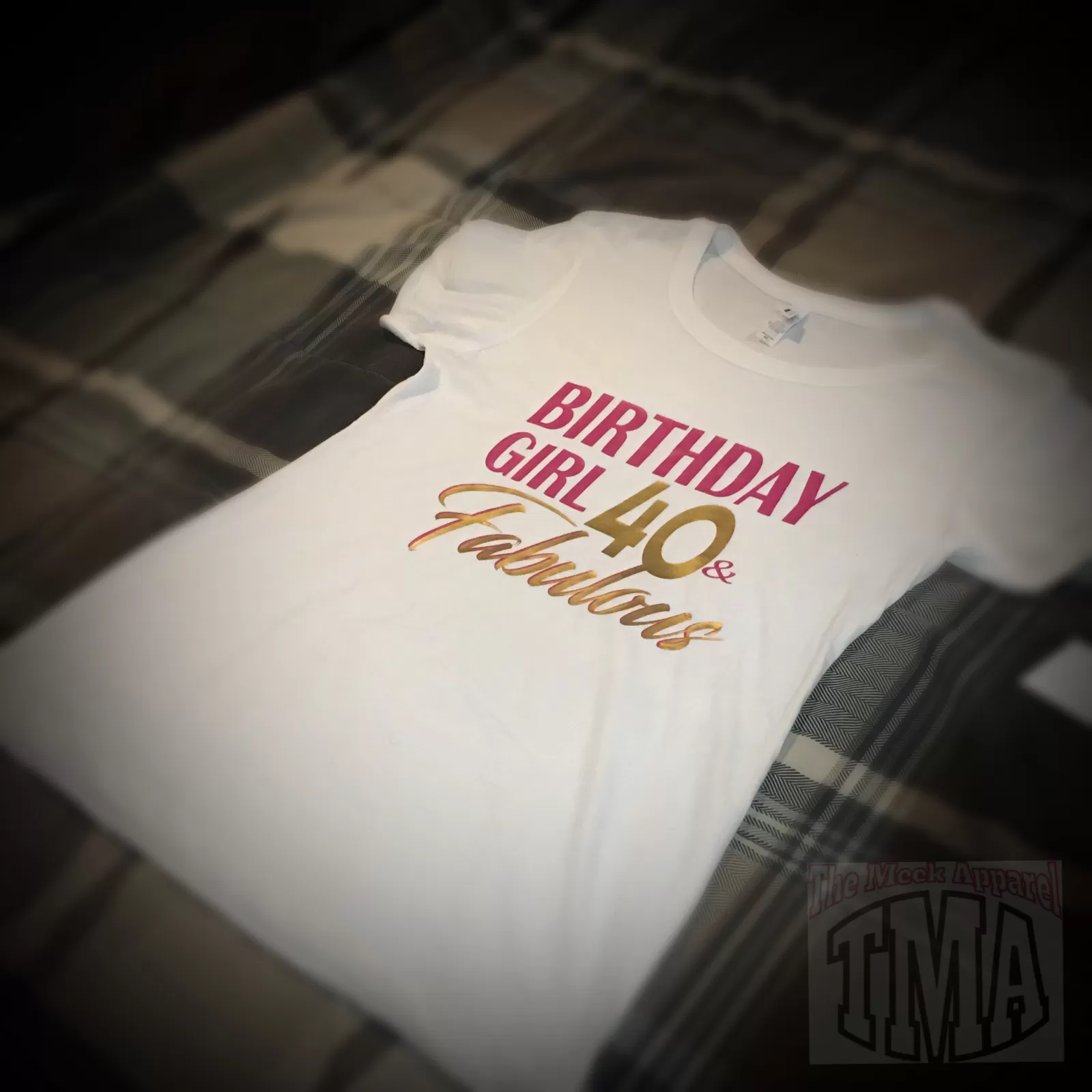 Birthday Girl 40 and Fabulous T-Shirt (White Edition)