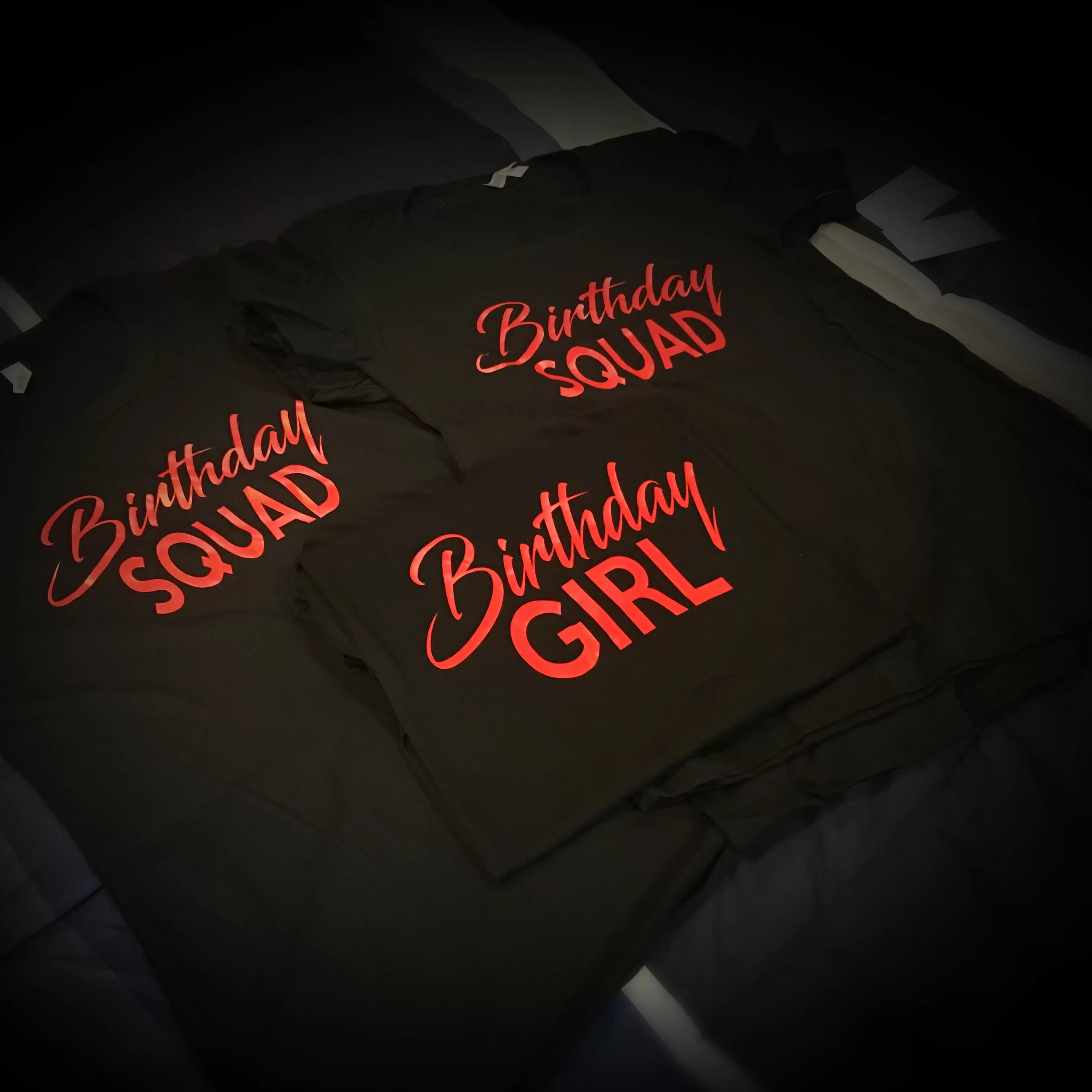 Birthday Girl and Squad T-Shirt - Red Edition