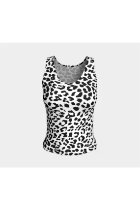 Black and White Leopard Print Top