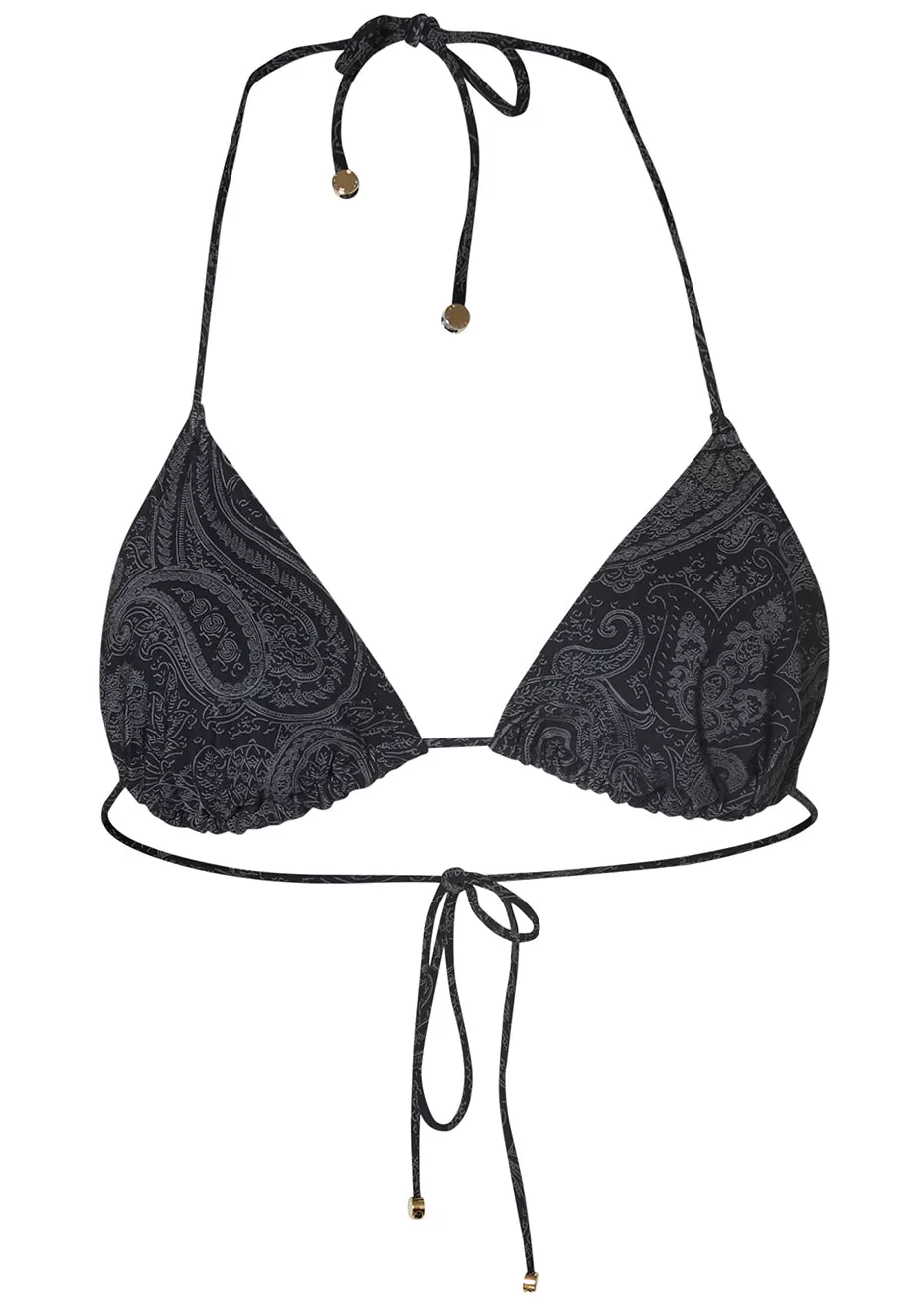 Black Paisley Triangle Bikini