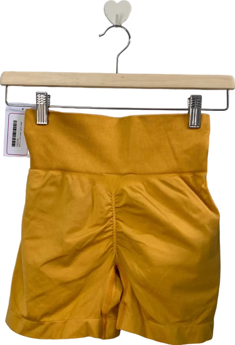 Bo Tee Mustard High-Waisted Shorts UK S