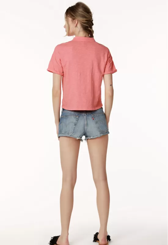 Bobi - Short Sleeve Collar Tee Cocktails