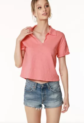 Bobi - Short Sleeve Collar Tee Cocktails