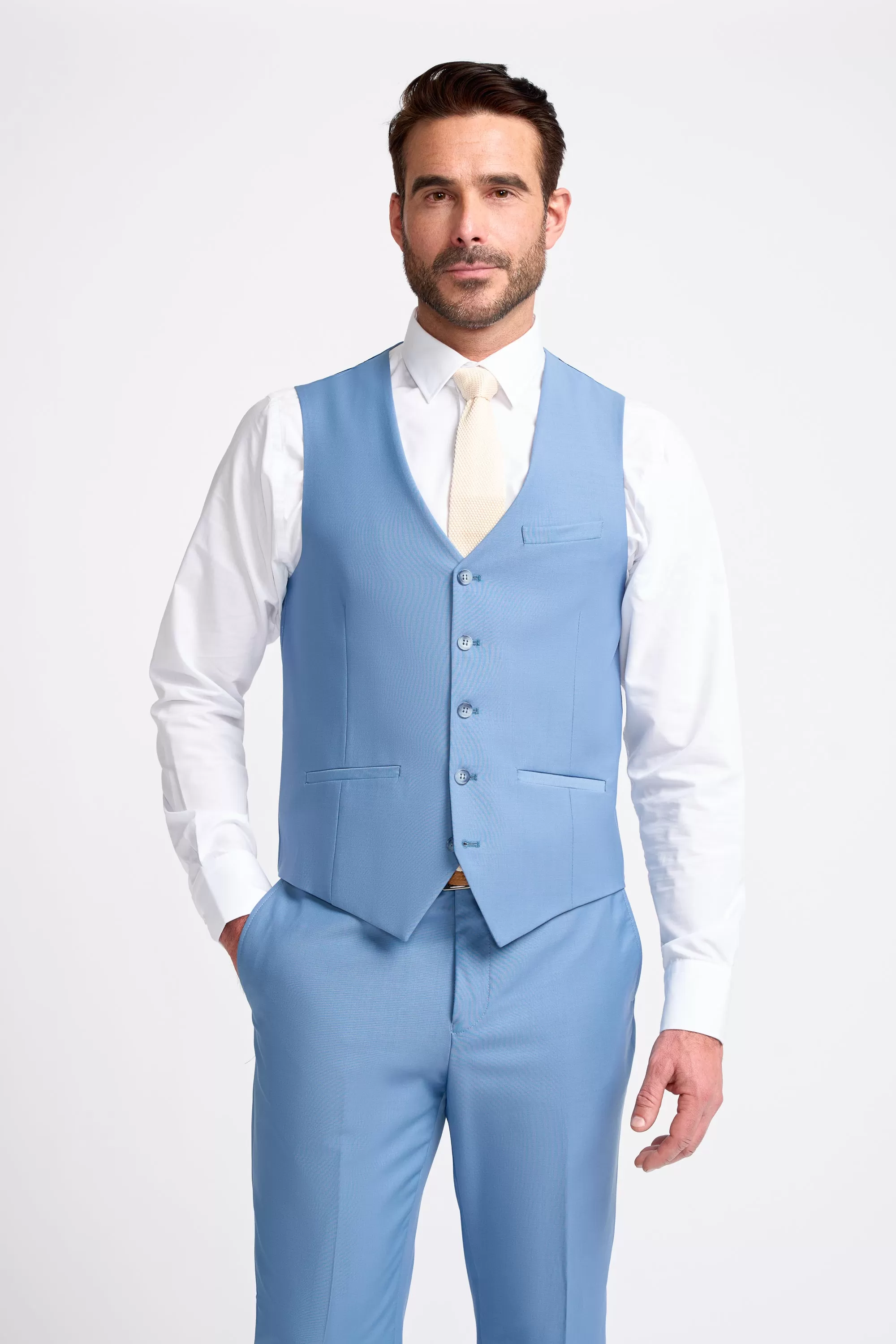 Bond Ocean Blue Three Piece Suit