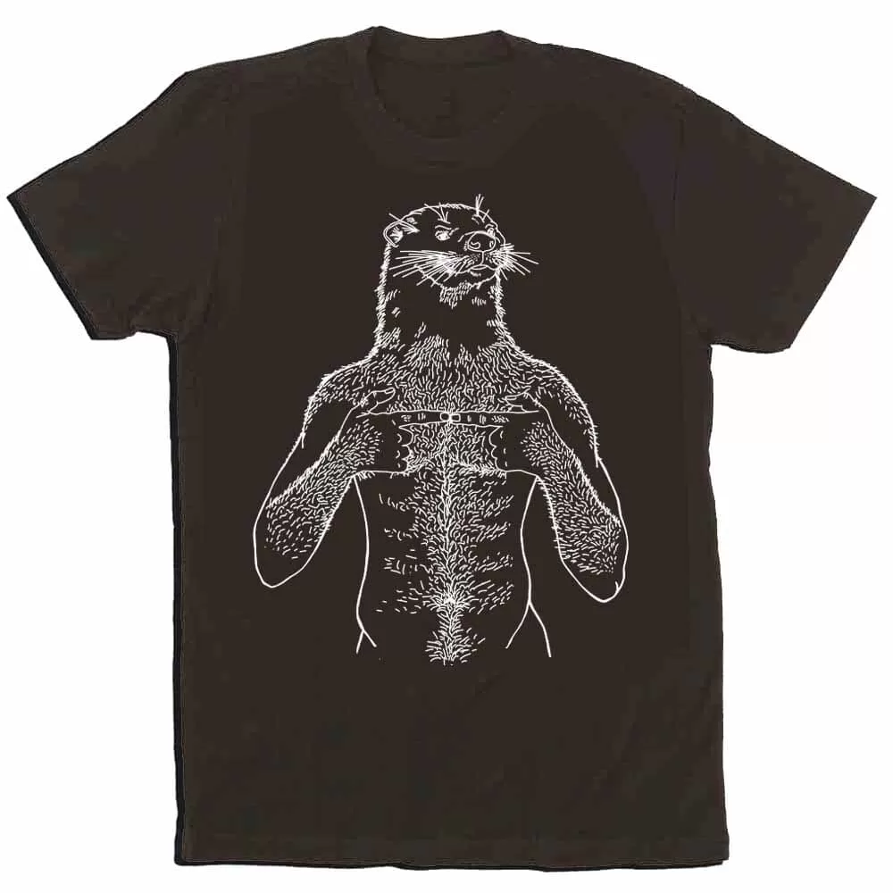 Brian Kenny White Print Otter T-Shirt