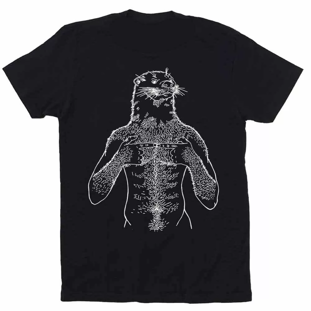 Brian Kenny White Print Otter T-Shirt