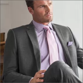 Brook Taverner Cassino Grey Fashion Fit Washable Crease Resistant Suit***