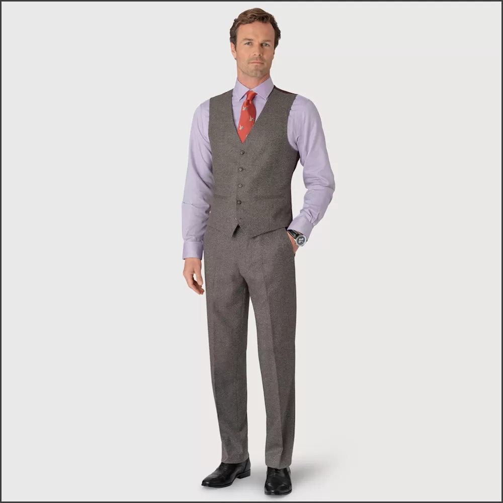 Brook Taverner Clifford Grey Donegal Wool Suit - Waistcoat Optional<><>