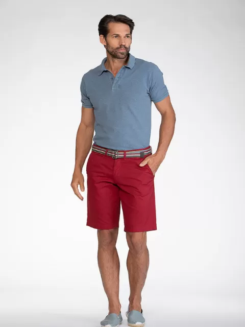 BRUHL Fano Cotton Stretch Chino Shorts/Red - New SS24