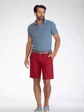 BRUHL Fano Cotton Stretch Chino Shorts/Red - New SS24