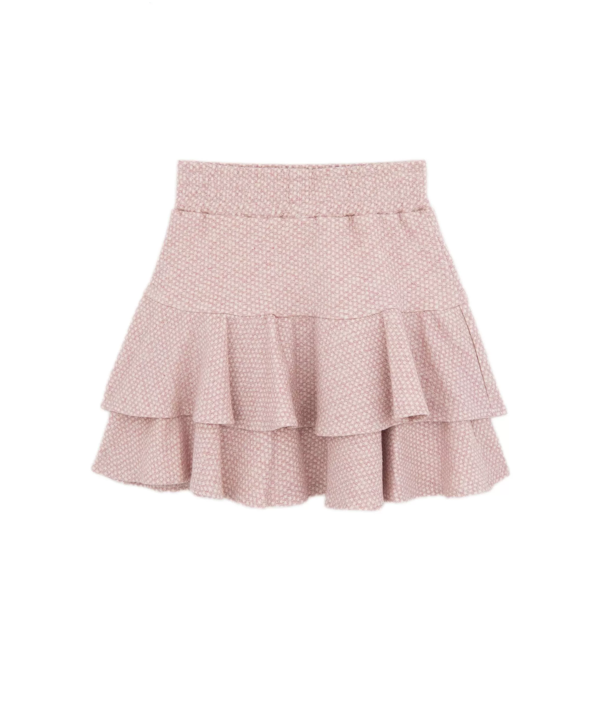 By Debra Girls Pink/Ivory 2 Tier Skirt