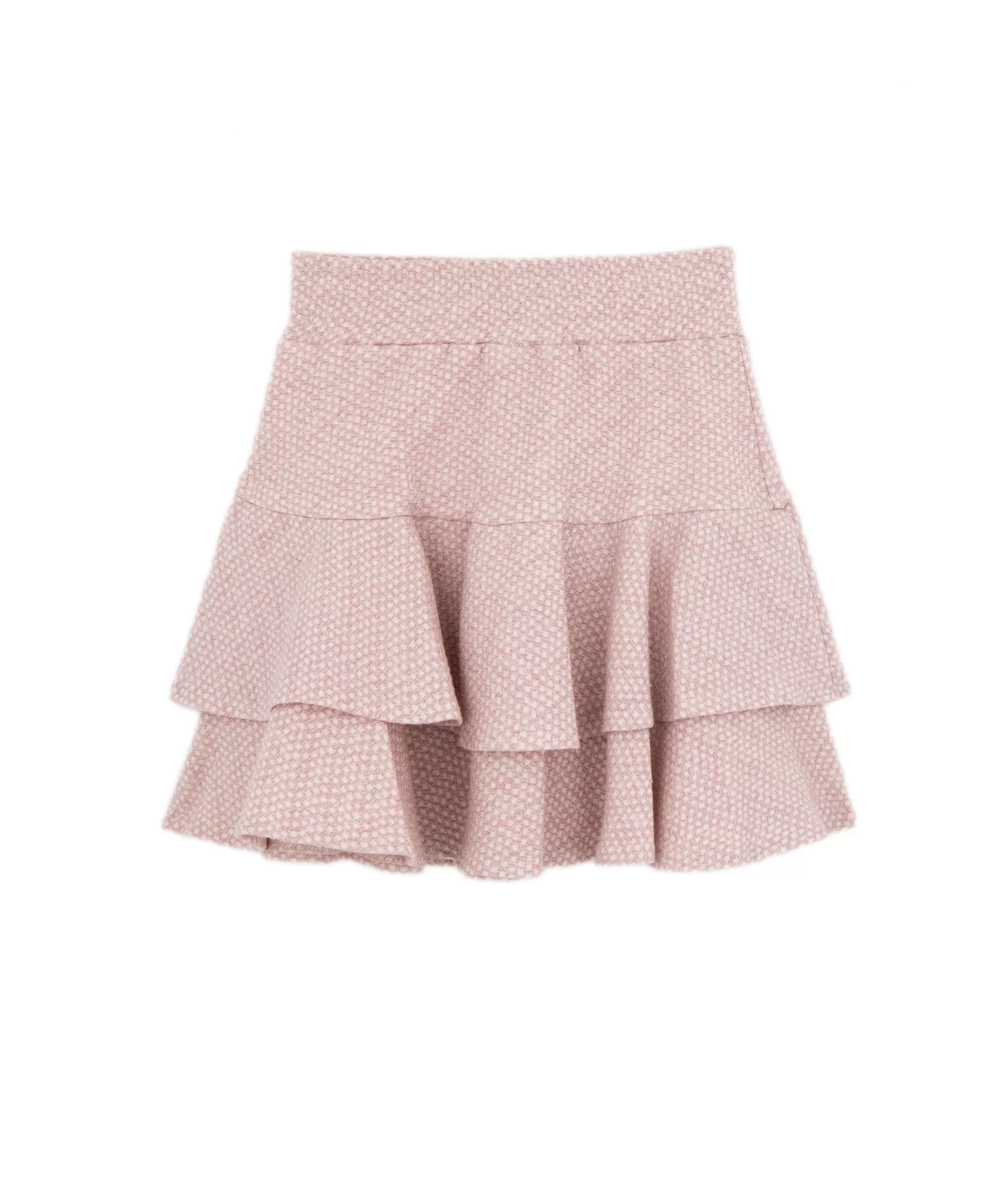 By Debra Girls Pink/Ivory 2 Tier Skirt