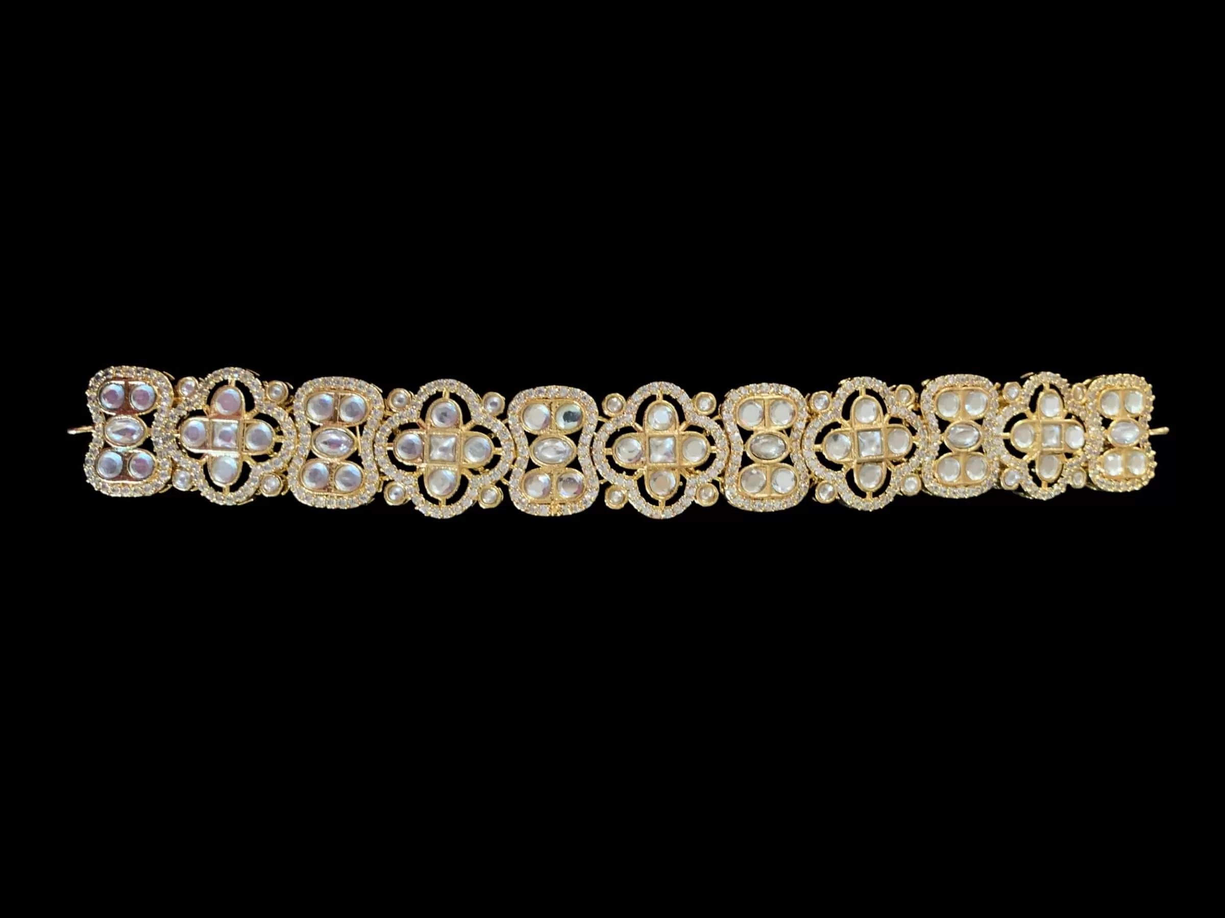 C181 cz polki choker with earrings ( READY TO SHIP)