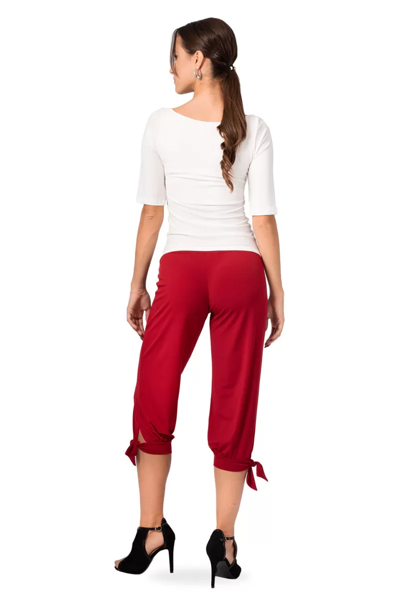 Capri Pants With Adjustable Cuffs