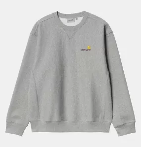 Carhartt WIP American Script Sweatshirt in Grey Heather