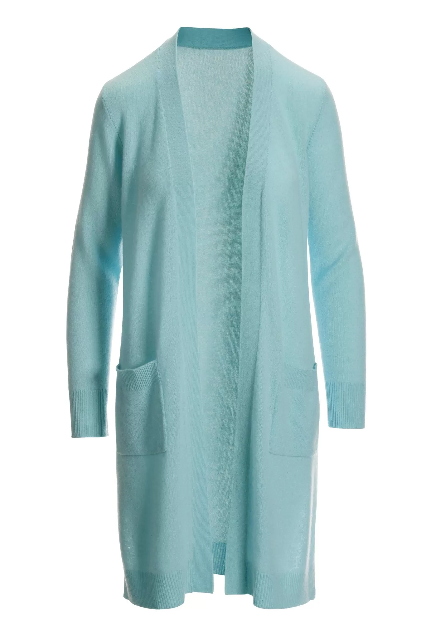 Cashmere Long Cardigan Aqua