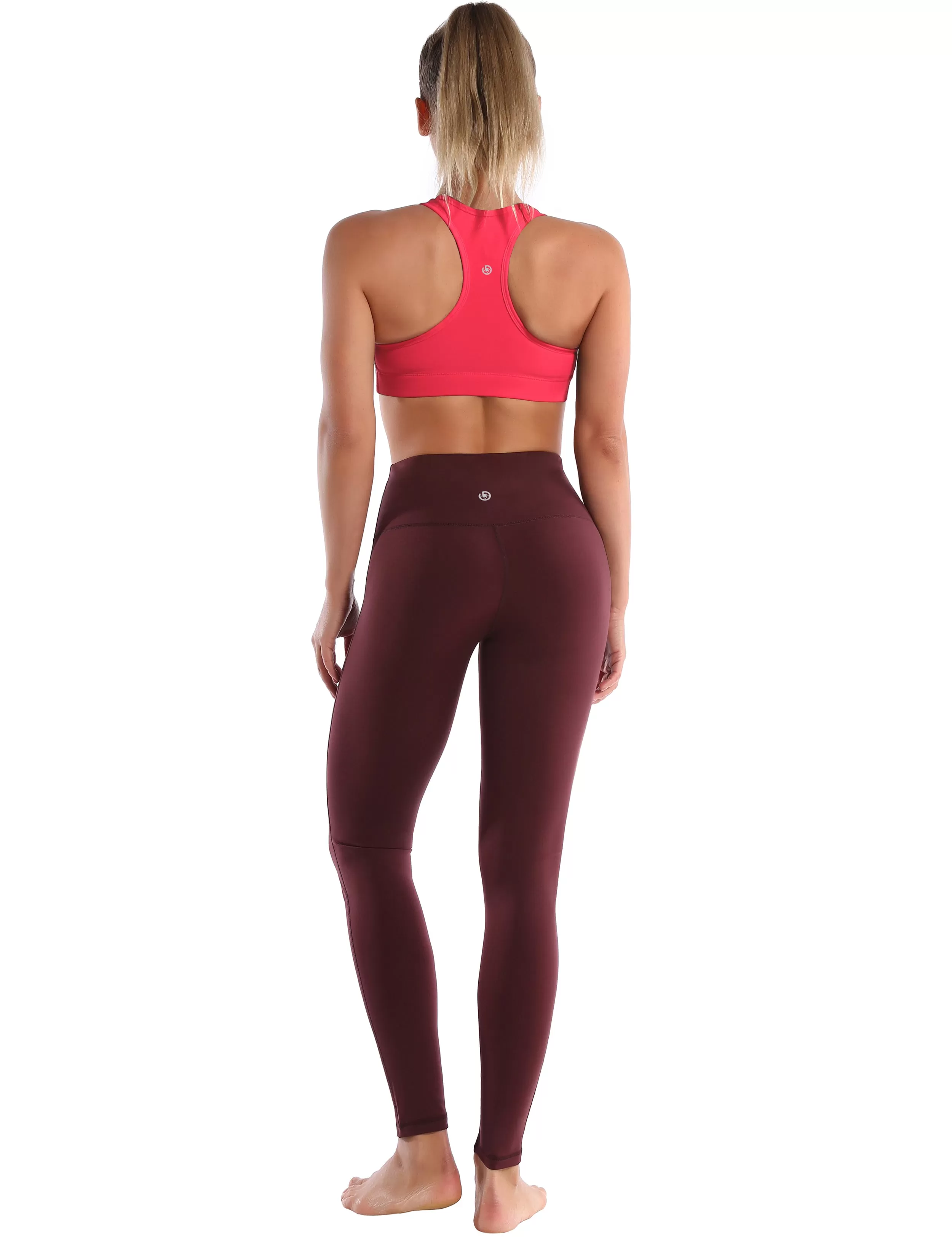 Compression Racerback Sports Bras red