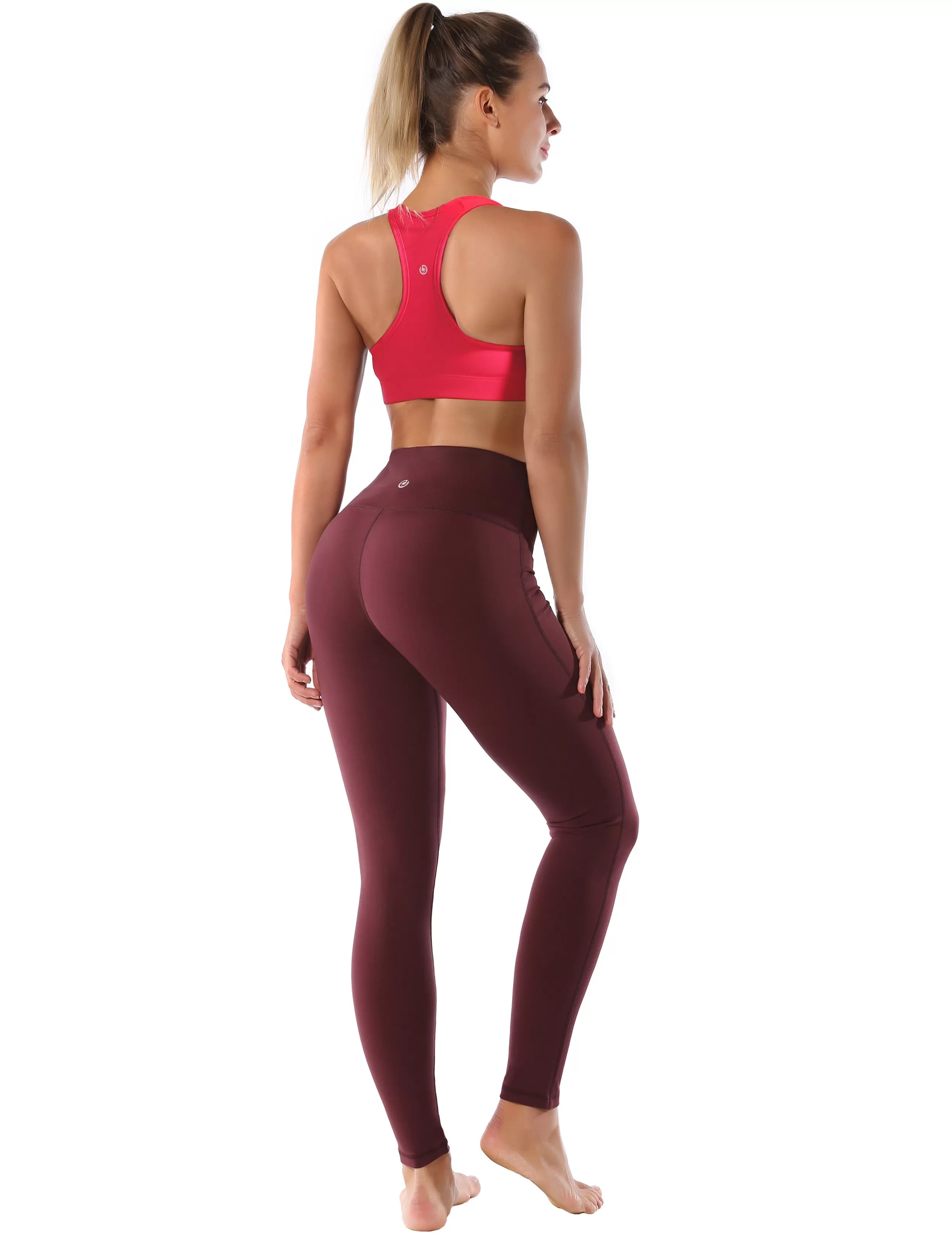 Compression Racerback Sports Bras red_yogastudio