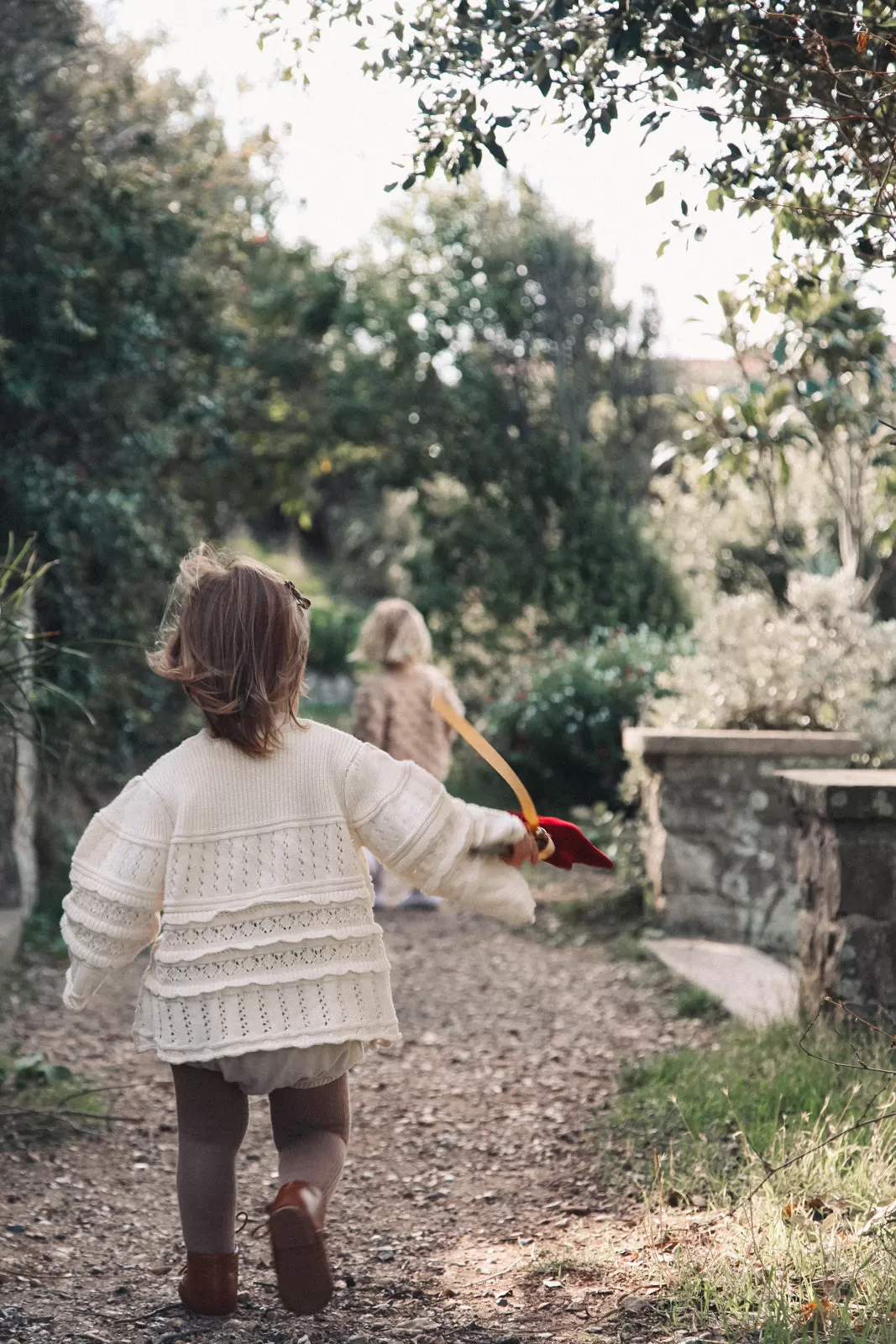 Cream Crochet Flare Sleeve Knit Jumper