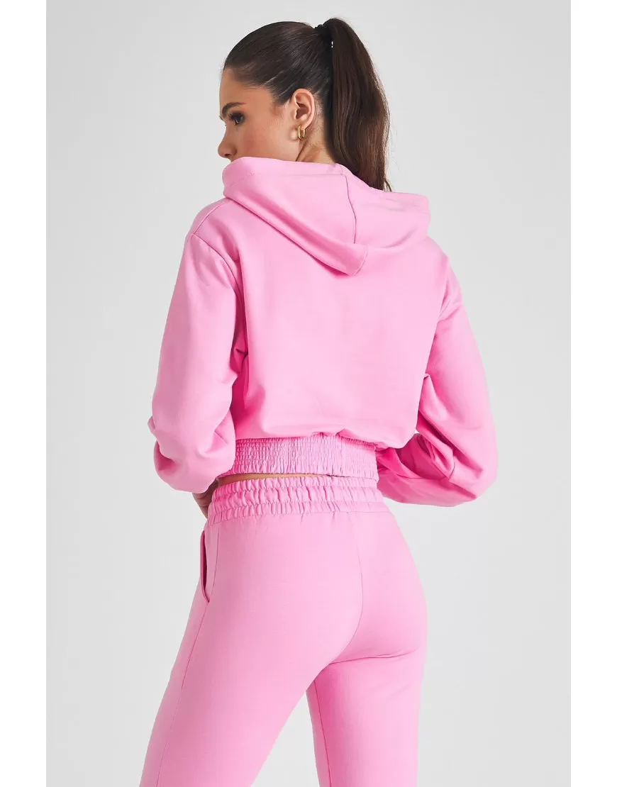 Cropped Elastic Waist Hoodies (Minor Defect)