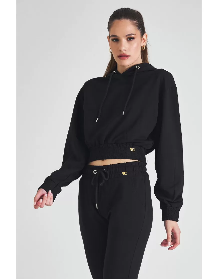 Cropped Elastic Waist Hoodies (Minor Defect)