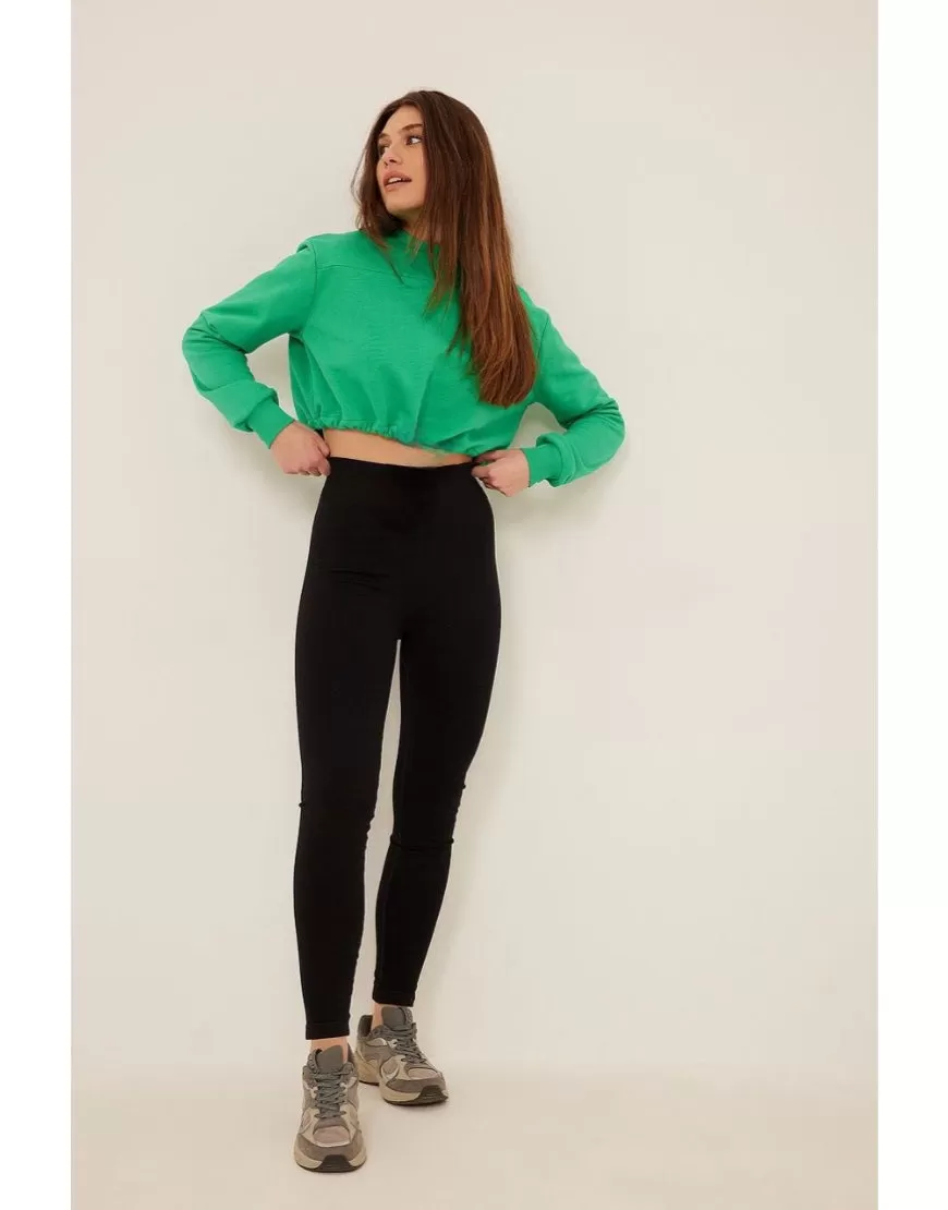 Cropped Fleece Sweatshirt