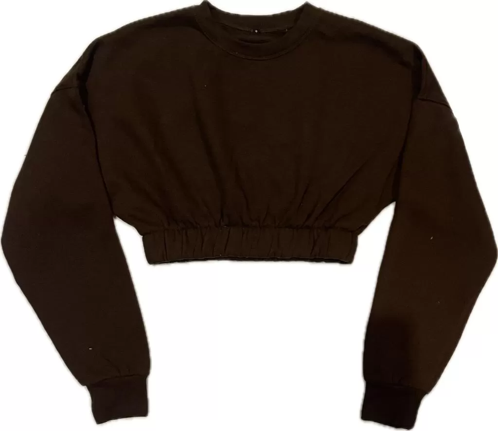 Cropped Fleece Sweatshirt