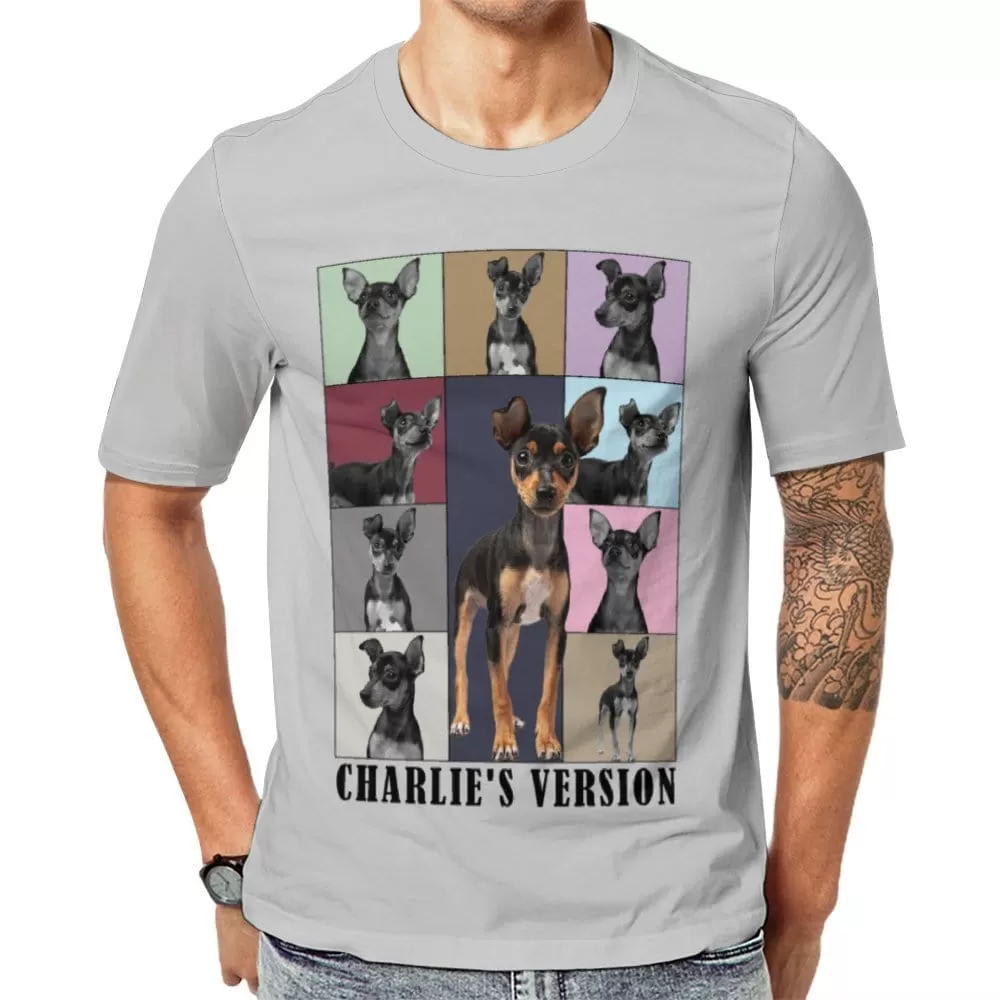 Custom Photo&Name Eras Tour Light T-shirt Personalized Pictures Unisex Shirts Gift For Pet Lovers