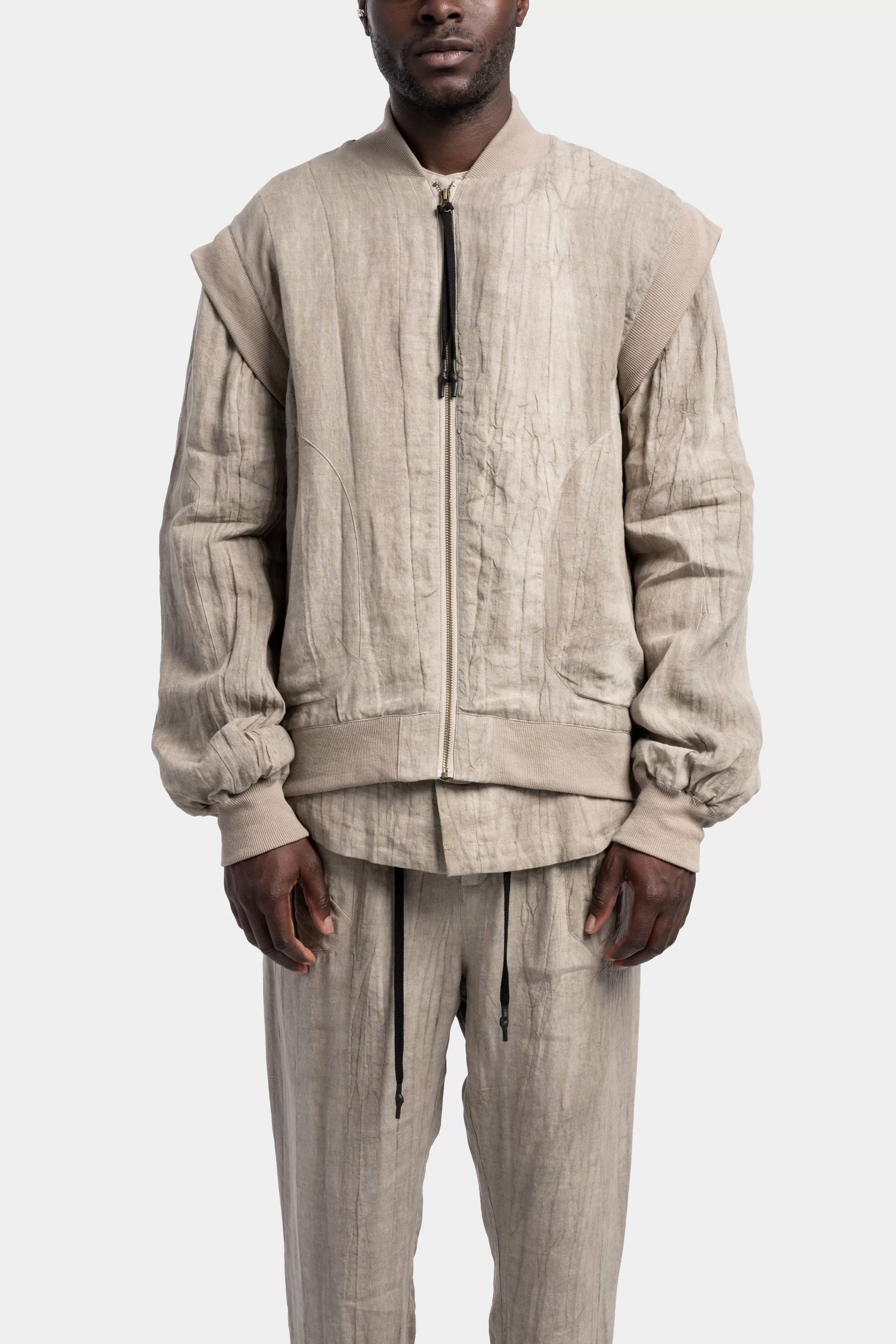 Decem linen bomber jacket