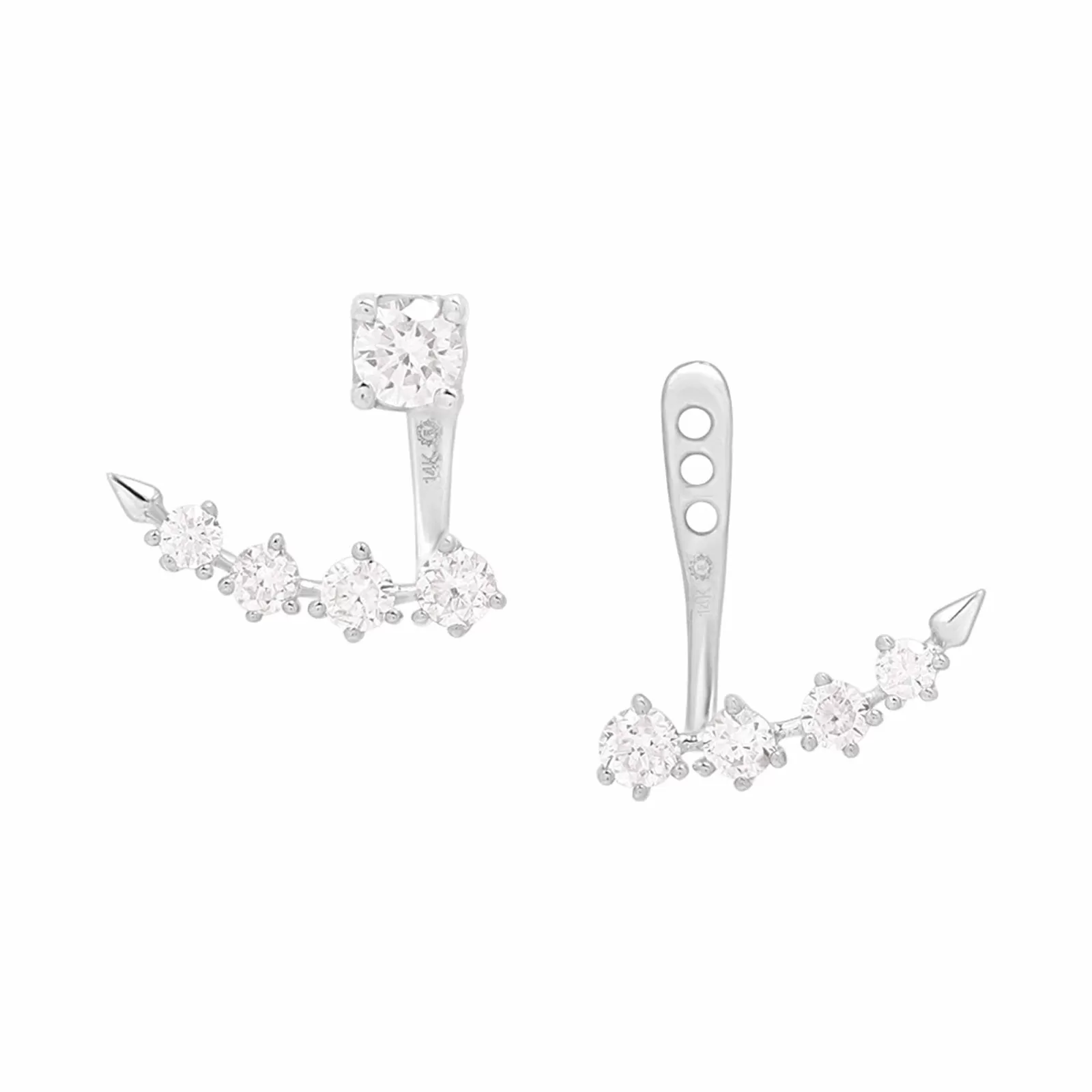 Diamond Arc Ear Jackets & Studs