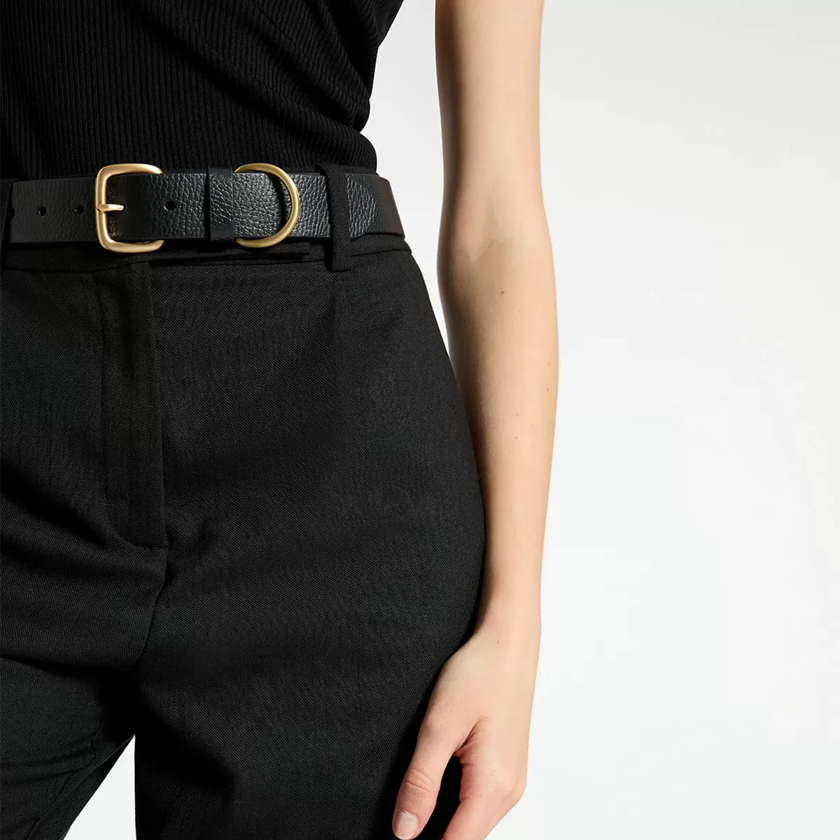 Disarm - Black Gold Leather Belt