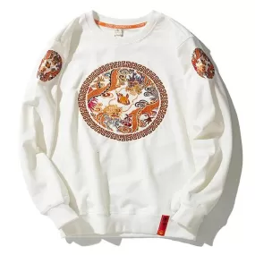 Dragon Embroidered Sweatshirt