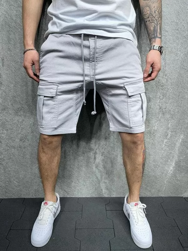 Drawstring Men Cargo Shorts