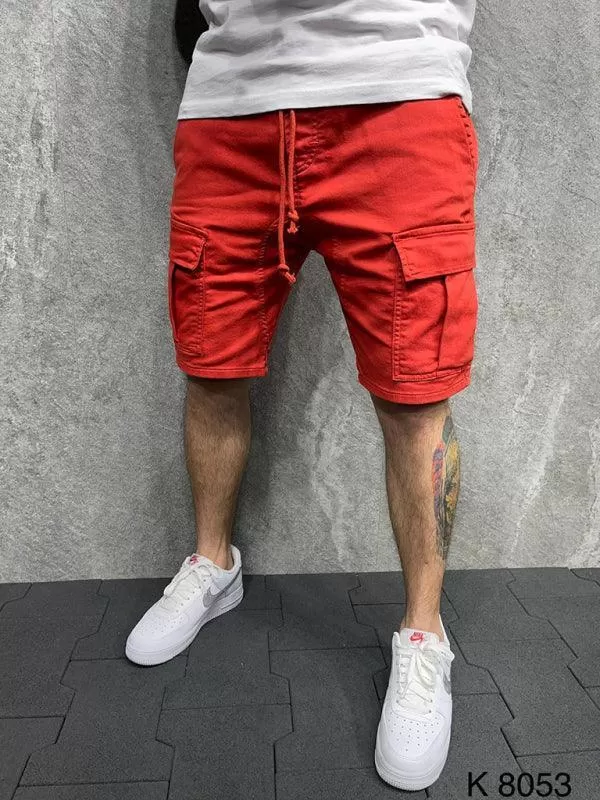 Drawstring Men Cargo Shorts