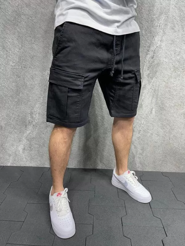 Drawstring Men Cargo Shorts