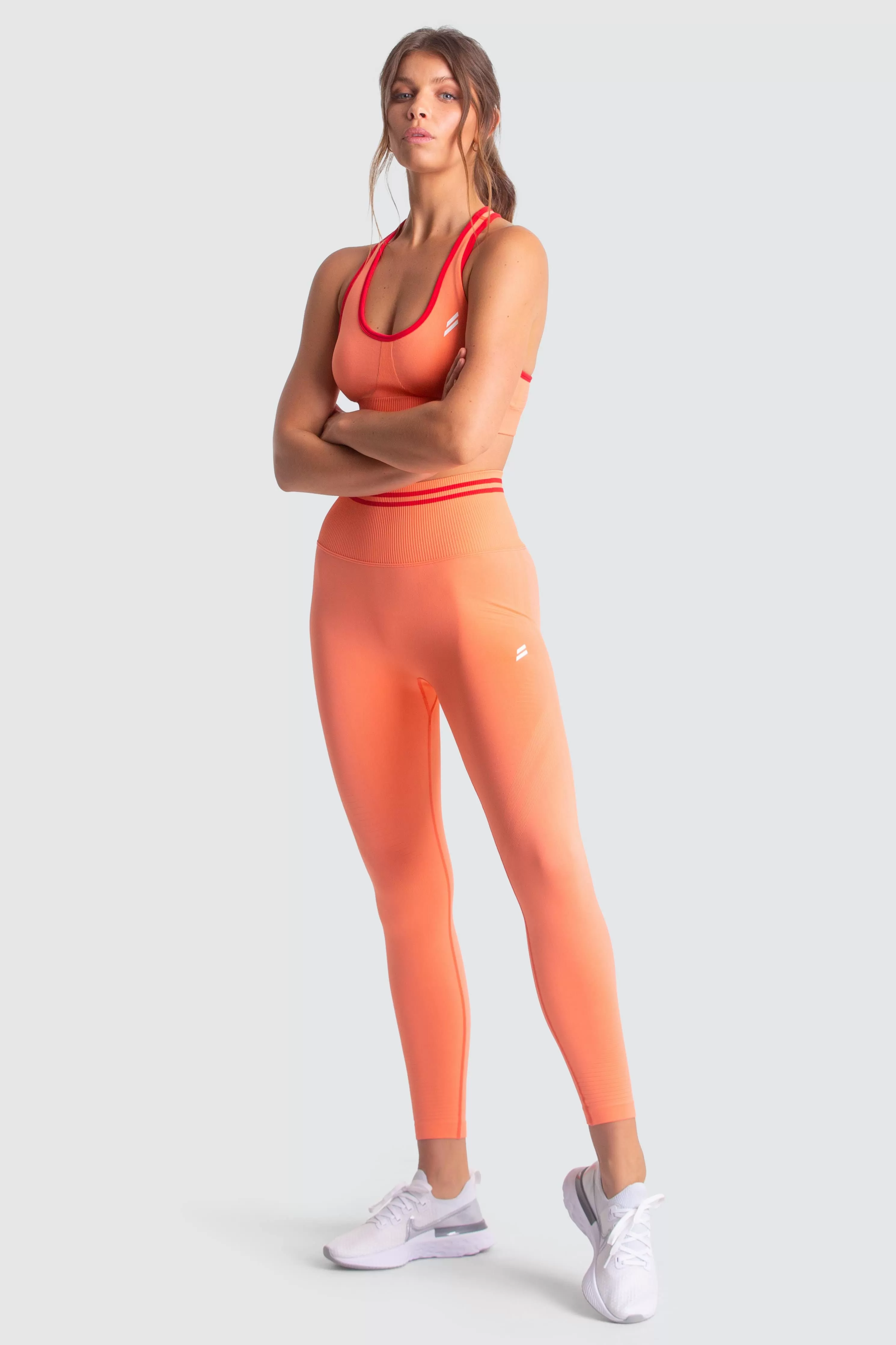 DYE Scrunch Seamless Leggings - Cantaloupe Orange