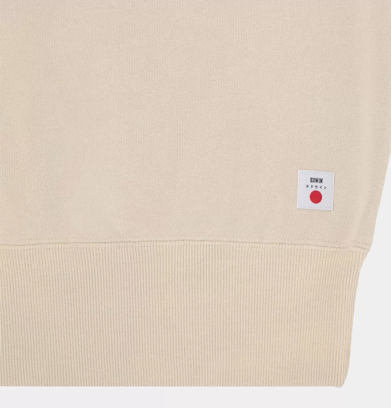 EDWIN Raglan-Sleeve Crewneck in Beige